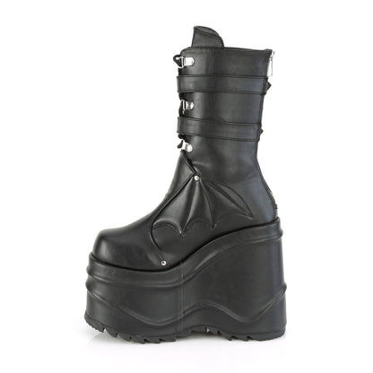 Demonia Cult Best Seller - "Wave-150" Boots - Black Vegan Leather