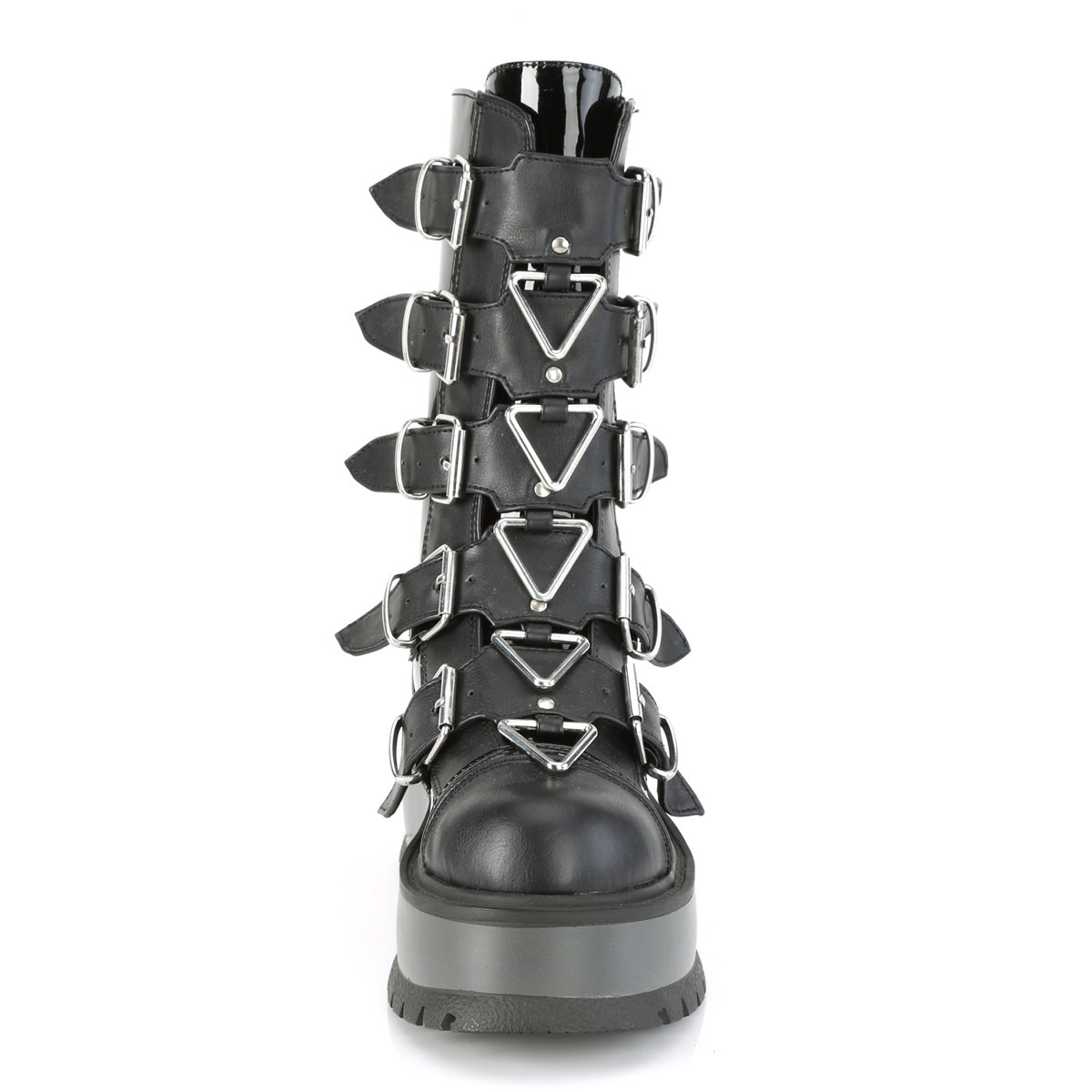 Demonia Cult Exclusive - "Slacker-160" Boots - Black Patent-Vegan Leather