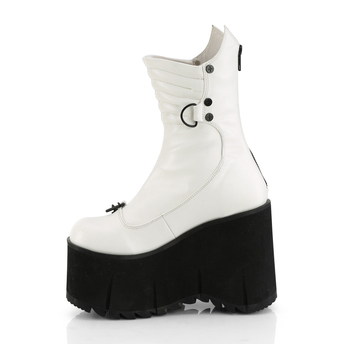 Demonia Cult Sale - "Kera-130" Boots - White Vegan Leather