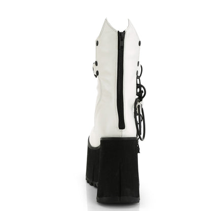 Demonia Cult Sale - "Kera-130" Boots - White Vegan Leather
