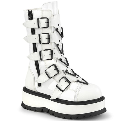 Demonia Cult Latest - "Slacker-160" Boots - White Patent