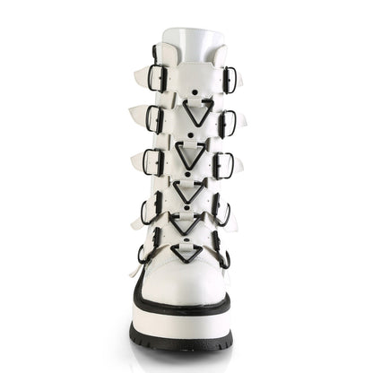 Demonia Cult Latest - "Slacker-160" Boots - White Patent