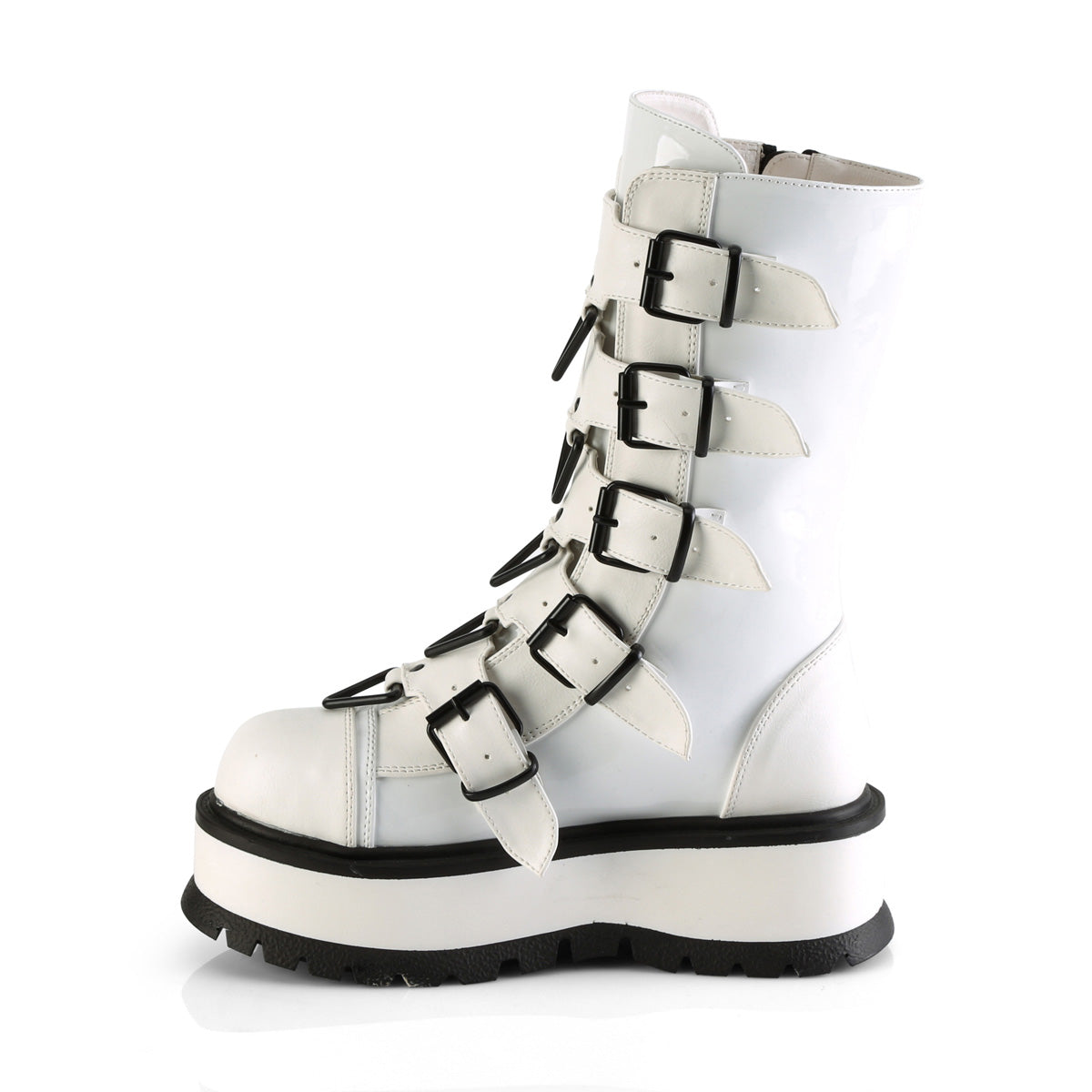 Demonia Cult Latest - "Slacker-160" Boots - White Patent