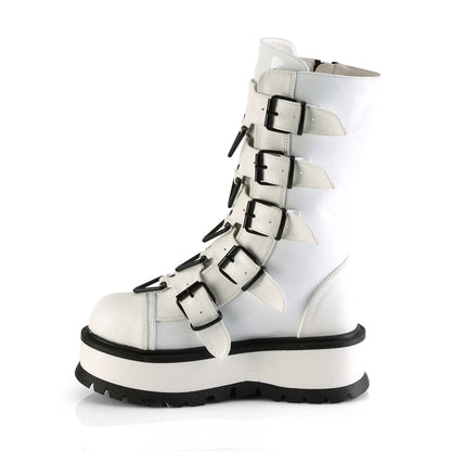 Demonia Cult Latest - "Slacker-160" Boots - White Patent