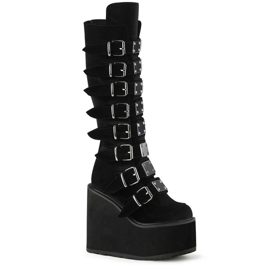 Demonia Cult Best Price - "Swing-815" Boots - Black Velvet