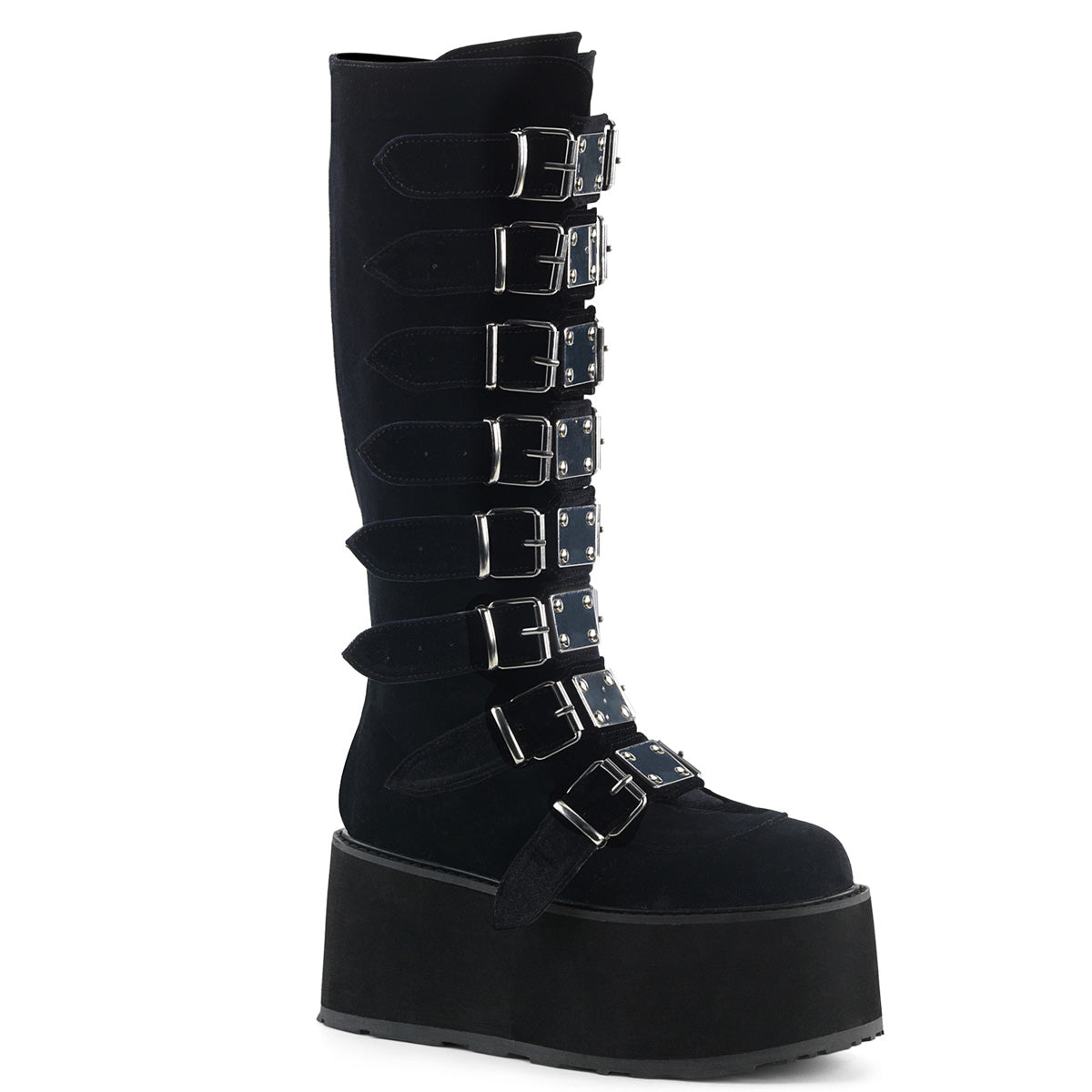 Demonia Cult Everyday - "Damned-318" Boots - Black Velvet