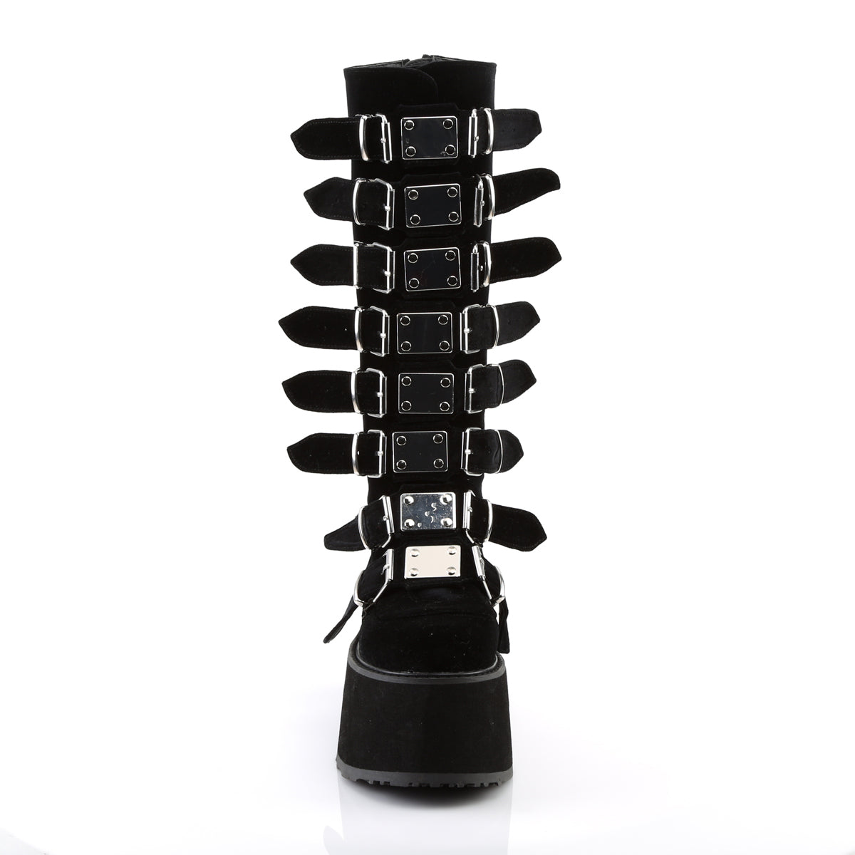 Demonia Cult Everyday - "Damned-318" Boots - Black Velvet