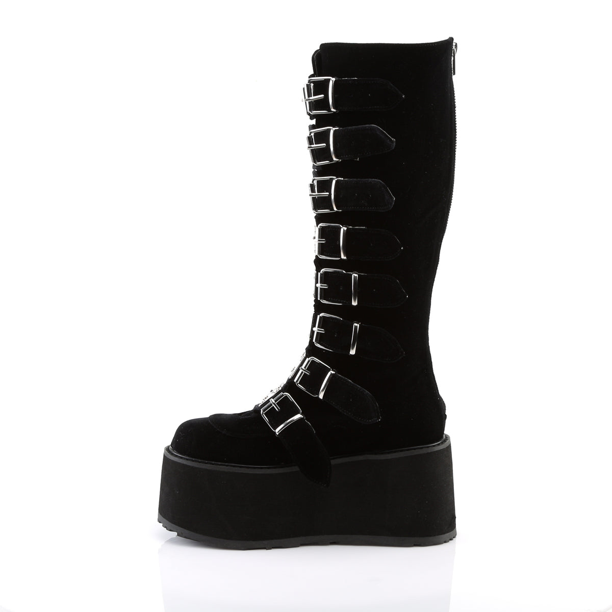 Demonia Cult Everyday - "Damned-318" Boots - Black Velvet