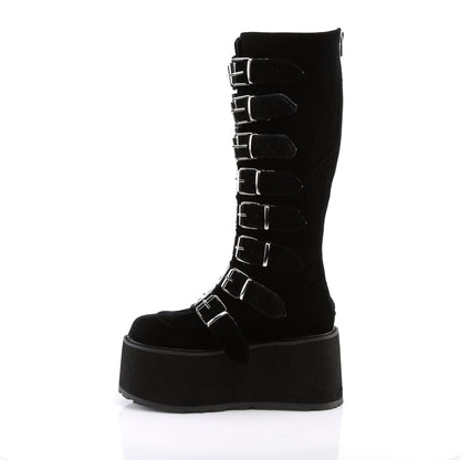 Demonia Cult Everyday - "Damned-318" Boots - Black Velvet