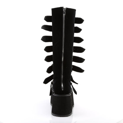 Demonia Cult Everyday - "Damned-318" Boots - Black Velvet