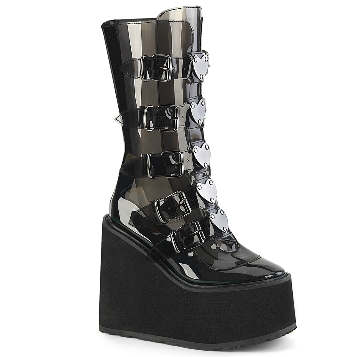 Demonia Cult Recommended - "Swing-230C" Boots - Smoke TPU