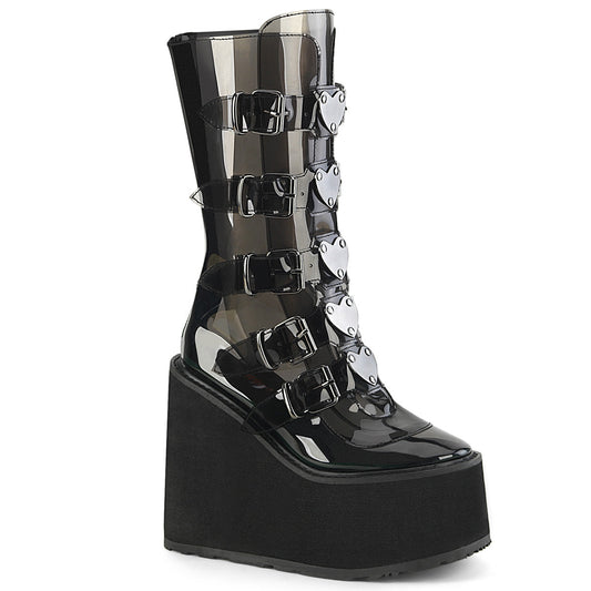 Demonia Cult Recommended - "Swing-230C" Boots - Smoke TPU