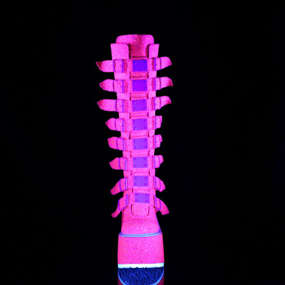 Demonia Cult Best Seller - "Swing-815UV" Boots - Pink Glitter