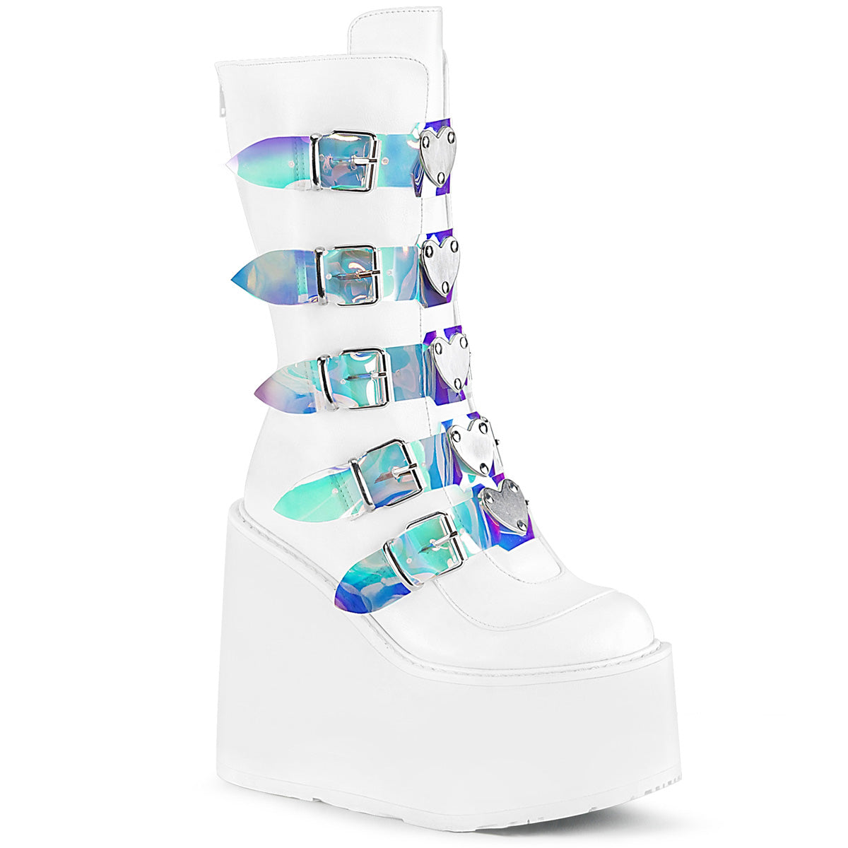 Demonia Cult Value - "Swing-230" Boots - White Vegan Leather