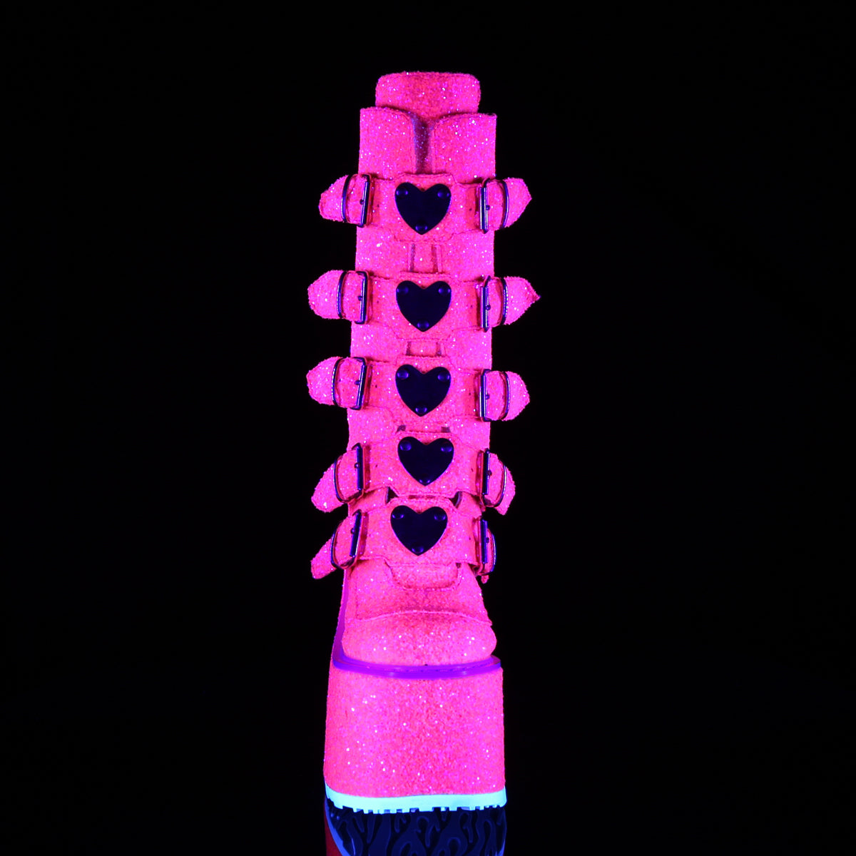 Demonia Cult New - "Swing-230G" Boots - Pink Glitter