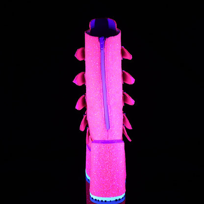 Demonia Cult New - "Swing-230G" Boots - Pink Glitter
