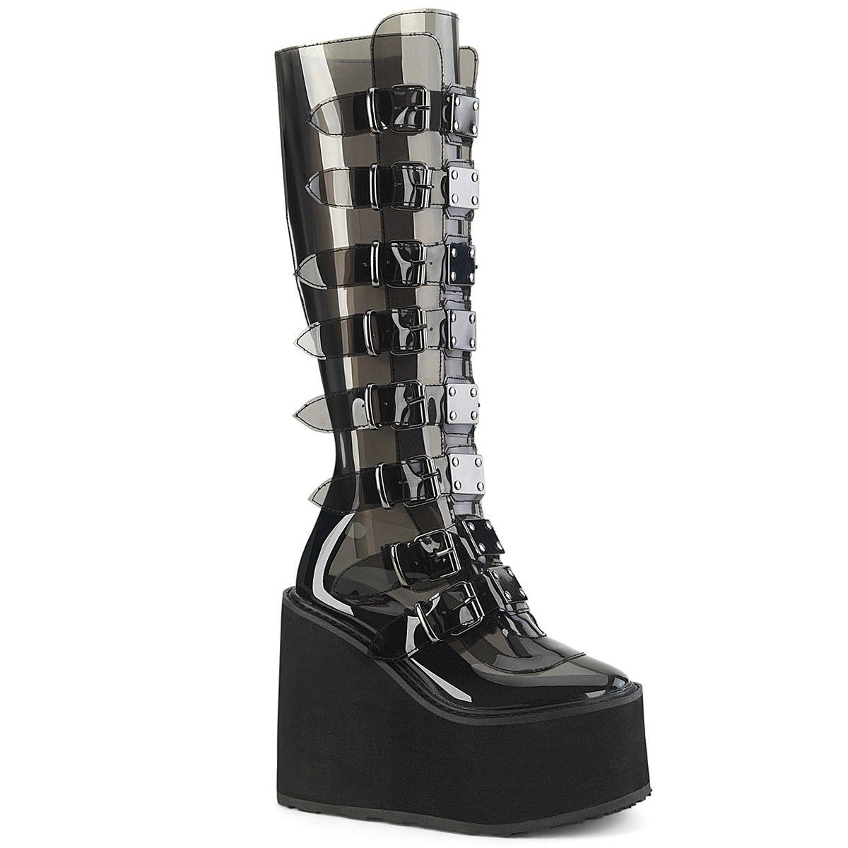Demonia Cult Recommended - "Swing-815C" Boots - Smoke TPU