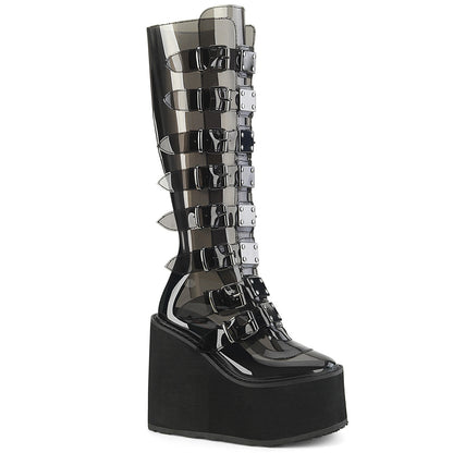 Demonia Cult Recommended - "Swing-815C" Boots - Smoke TPU