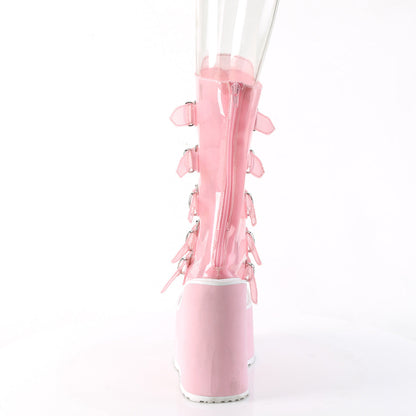 Demonia Cult Trusted - "Swing-230C" Boots - Baby Pink TPU