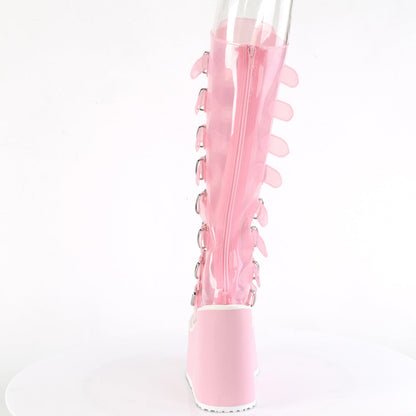 Demonia Cult Value - "Swing-815C" Boots - Baby Pink TPU