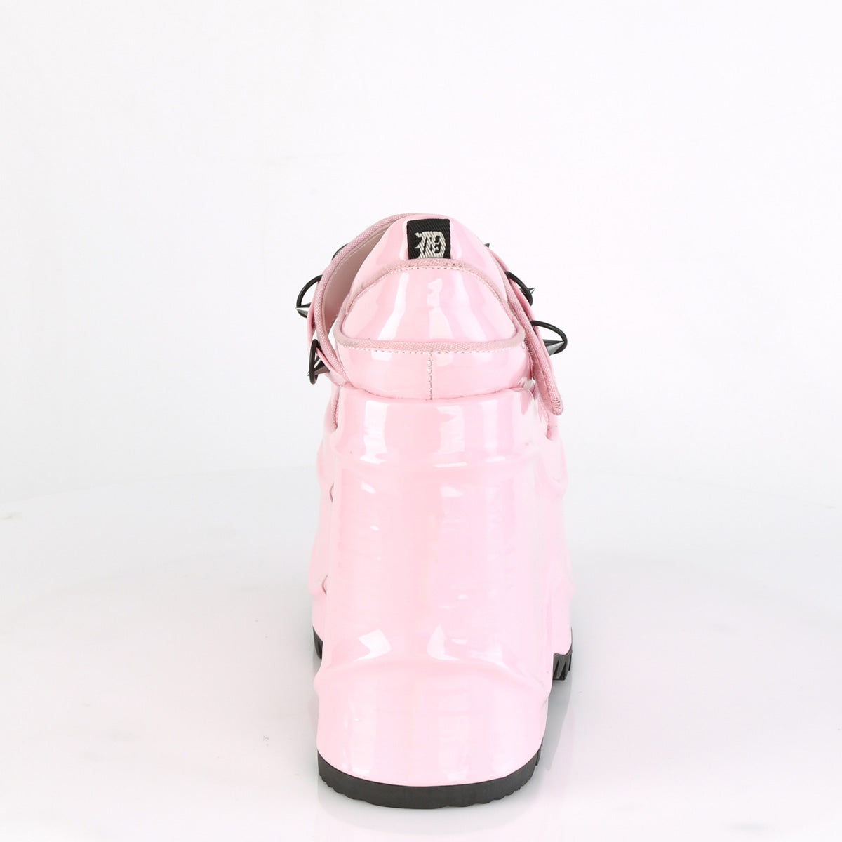 Demonia Cult New - "Wave-48" Pumps - Baby Pink Hologram Patent