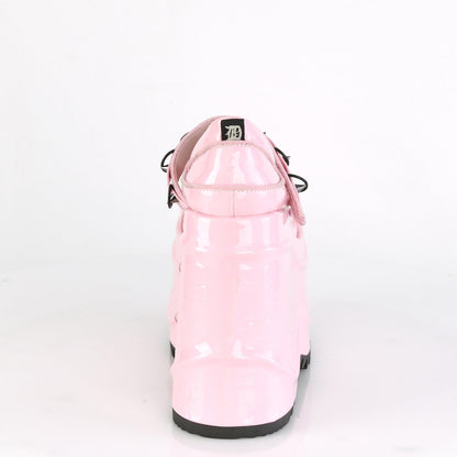 Demonia Cult New - "Wave-48" Pumps - Baby Pink Hologram Patent