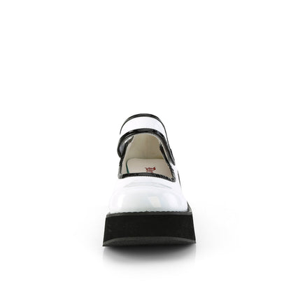 Demonia Cult Discount - "Sprite-01" Platforms - White Holo Patent