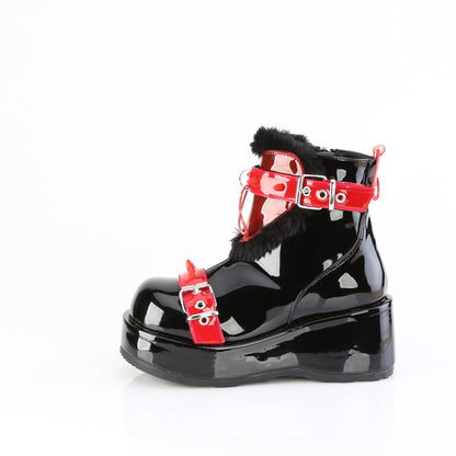 Demonia Cult Special Offer - "Cubby-57" Boots - Black Patent-Red PVC