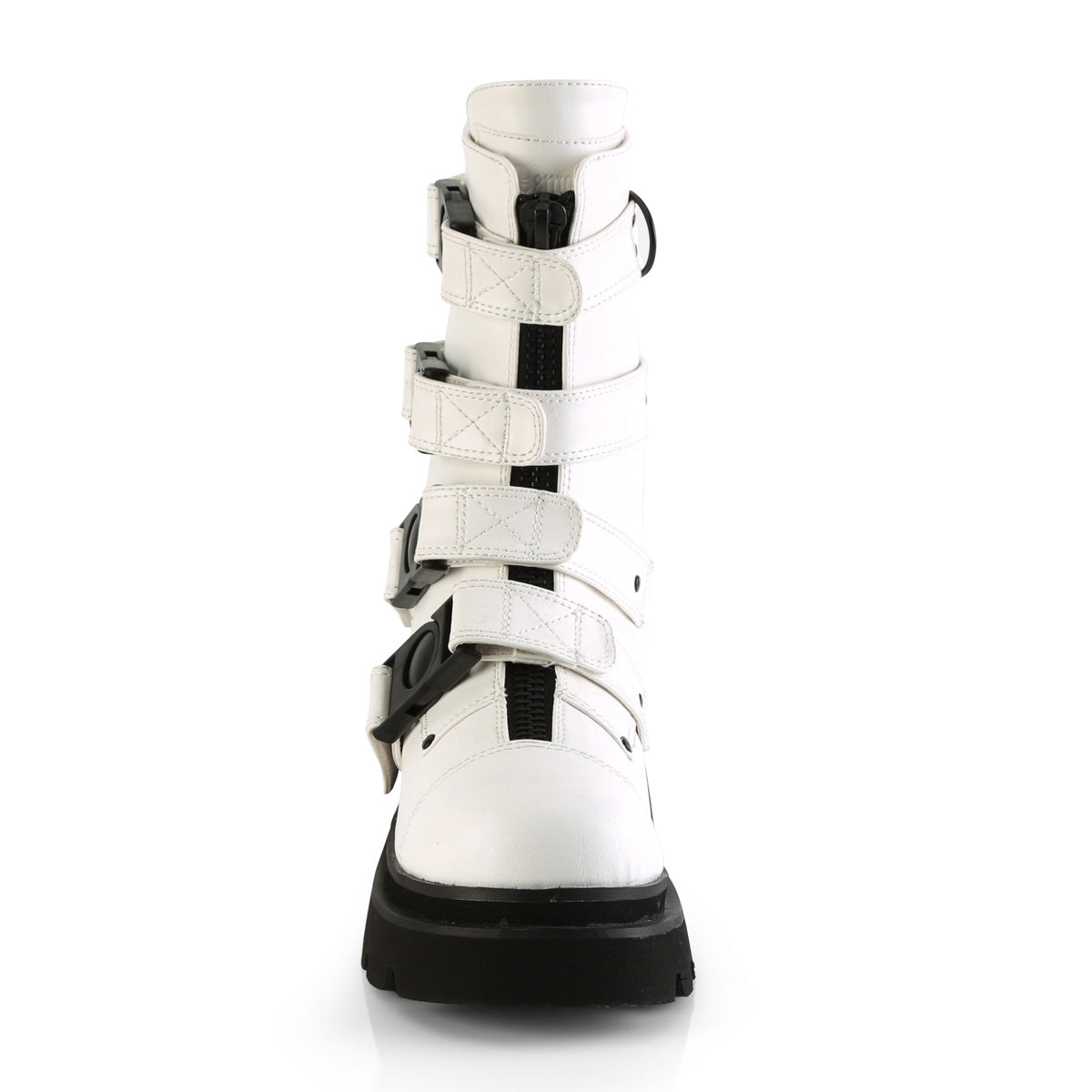 Demonia Cult Essential - "Renegade-55" Boots - White Vegan Leather