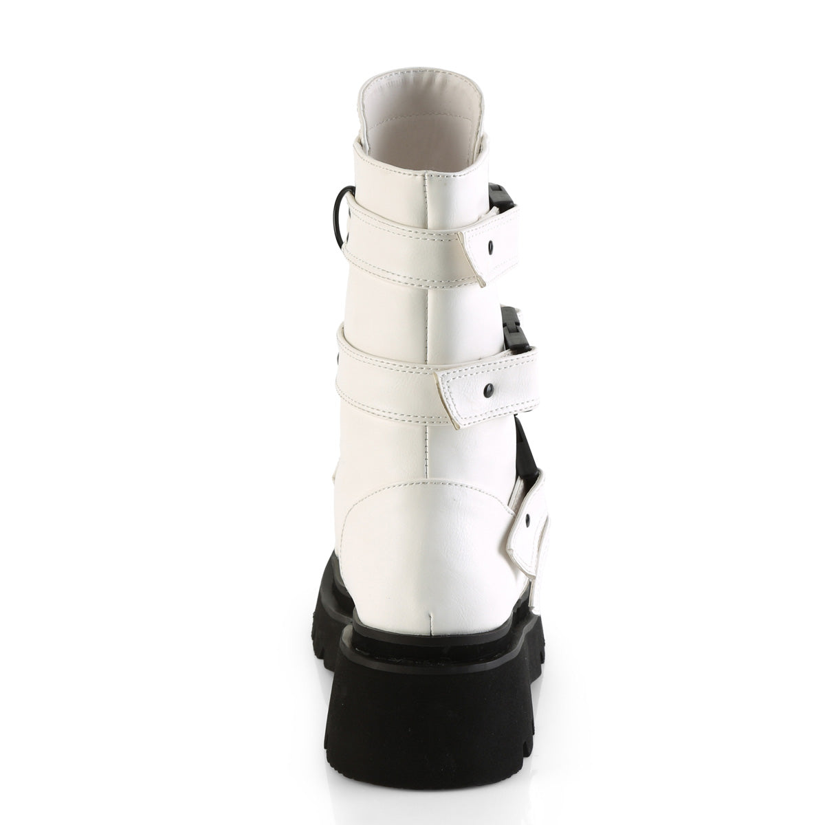 Demonia Cult Essential - "Renegade-55" Boots - White Vegan Leather