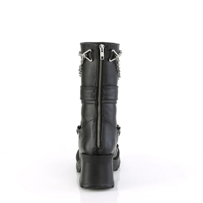 Demonia Cult Everyday - "Bratty-120" Boots - Black Vegan Leather