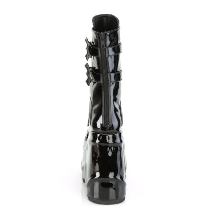 Demonia Cult Latest - "Wave-150" Boots - Black Patent