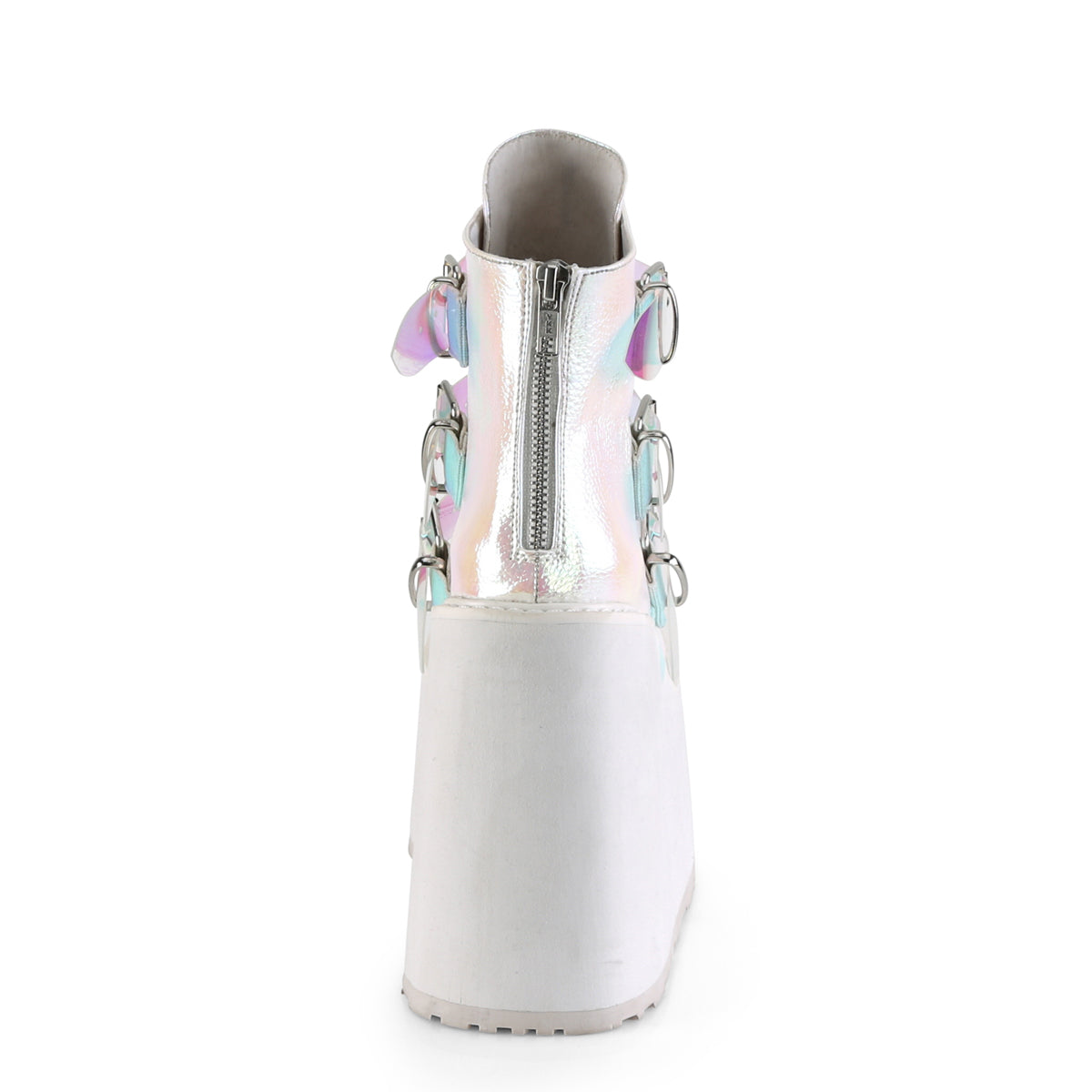 Demonia Cult Customer Favorite - "Swing-105" Boots - Pearl Iridescent Vegan Leather