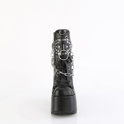 Demonia Cult Top Pick - "Camel-65" Boots - Black Vegan Leather