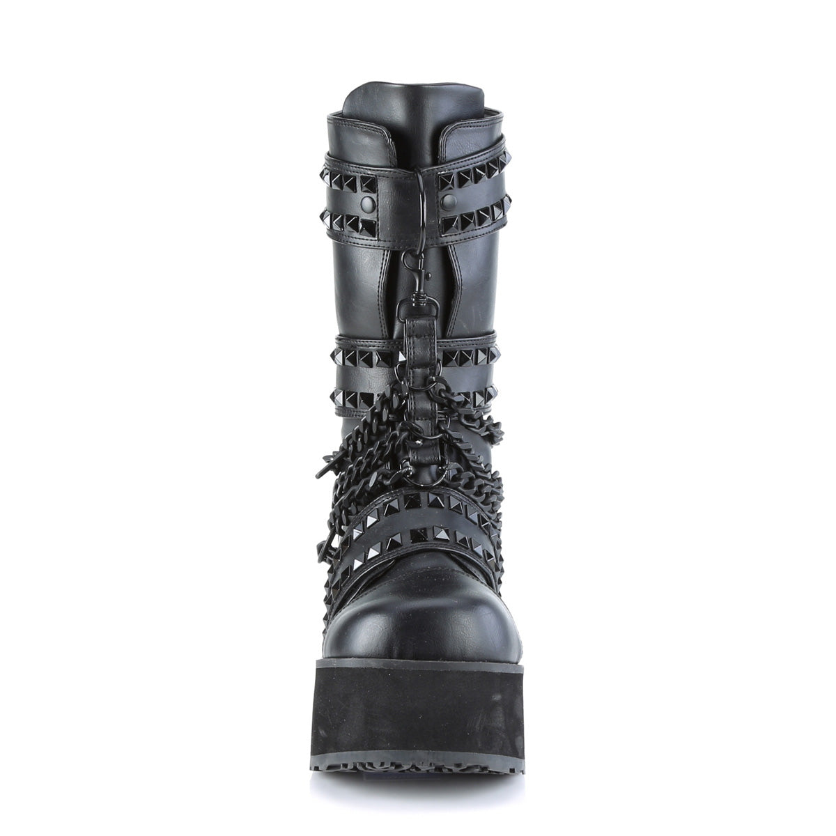 Demonia Cult Trending - "Trashville-138" Boots - Black Vegan Leather