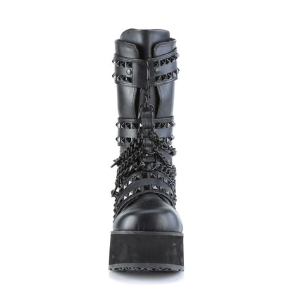 Demonia Cult Trending - "Trashville-138" Boots - Black Vegan Leather