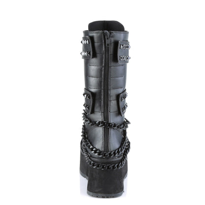 Demonia Cult Trending - "Trashville-138" Boots - Black Vegan Leather