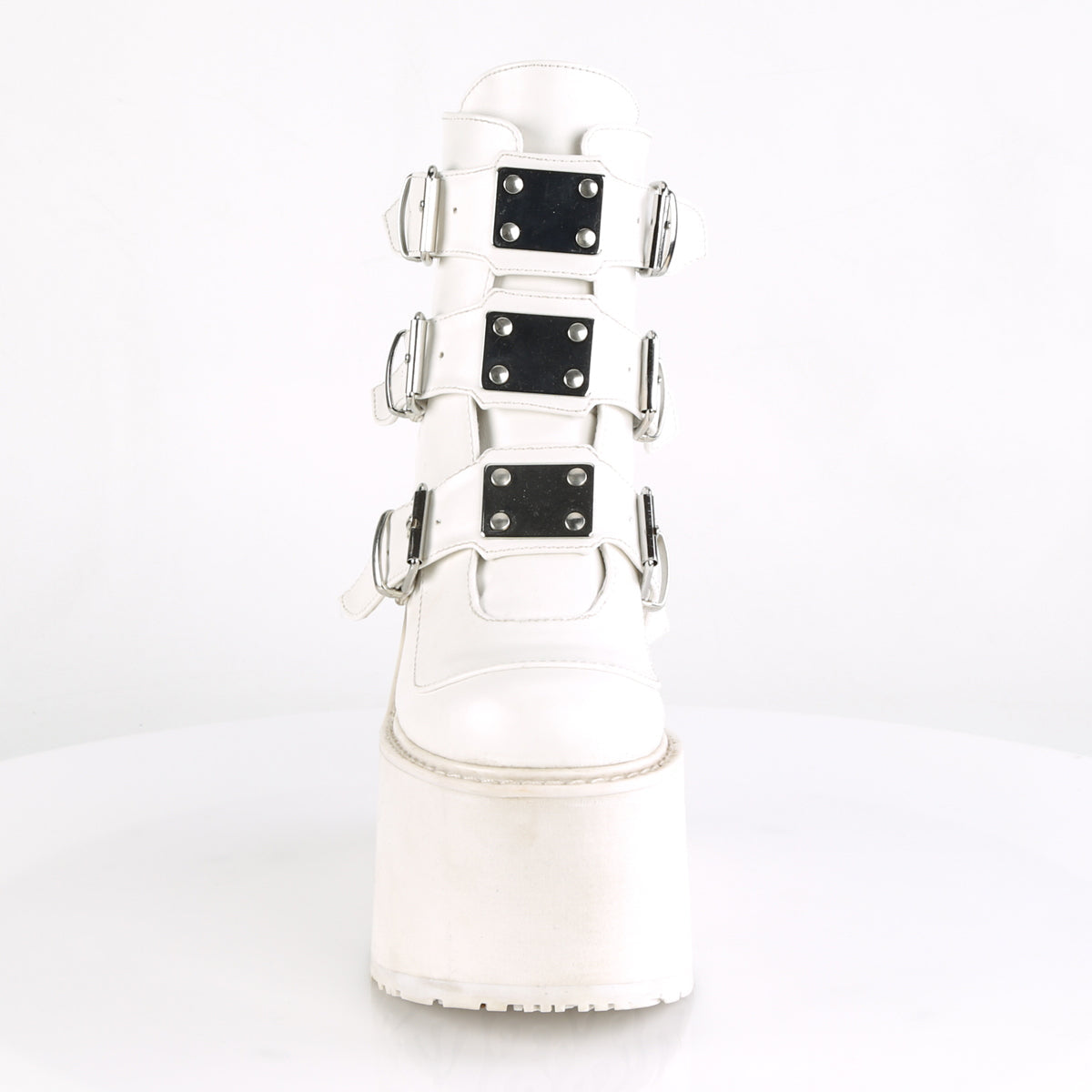 Demonia Cult Sale - "Swing-105" Boots - White Vegan Leather