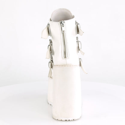Demonia Cult Sale - "Swing-105" Boots - White Vegan Leather