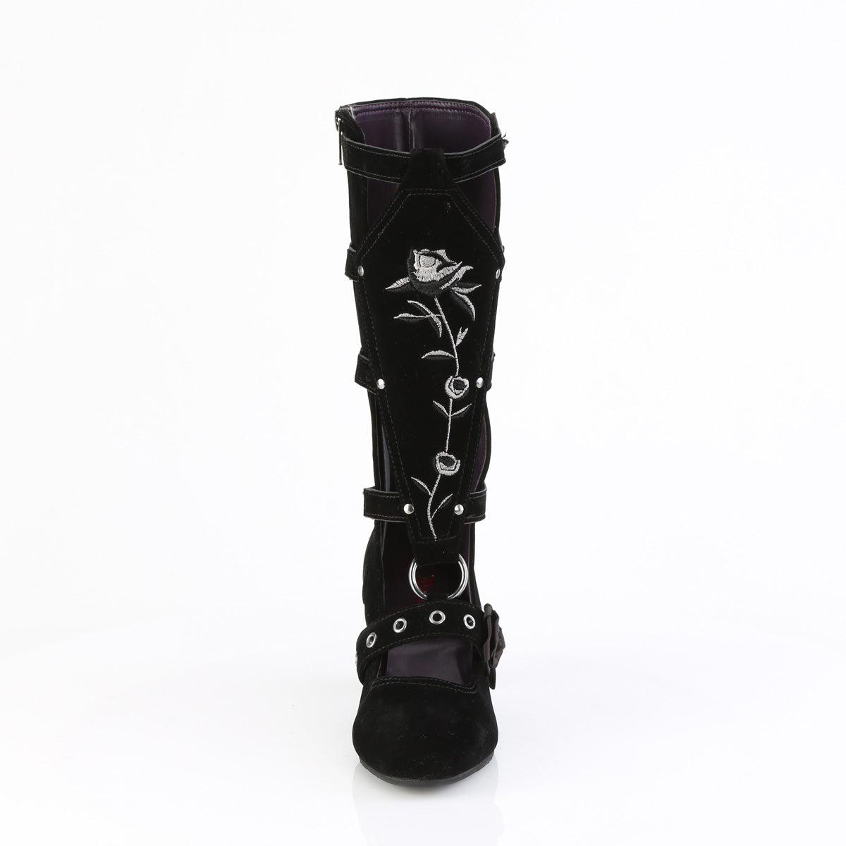 Demonia Cult Customer Favorite - "Whimsy-118" Boots - Black Vegan Suede