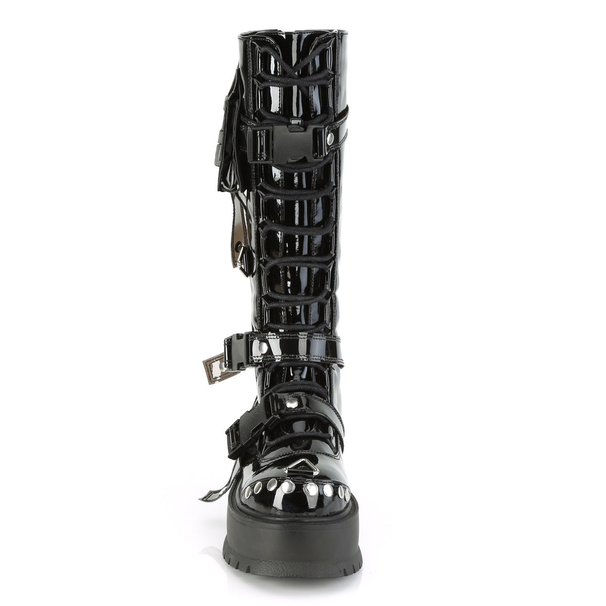 Demonia Cult Exclusive - "Slacker-260" Boots - Black Patent