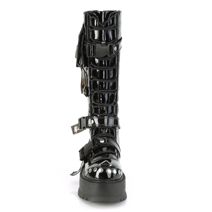 Demonia Cult Exclusive - "Slacker-260" Boots - Black Patent