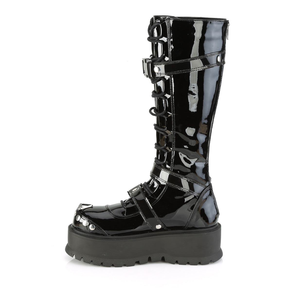 Demonia Cult Exclusive - "Slacker-260" Boots - Black Patent