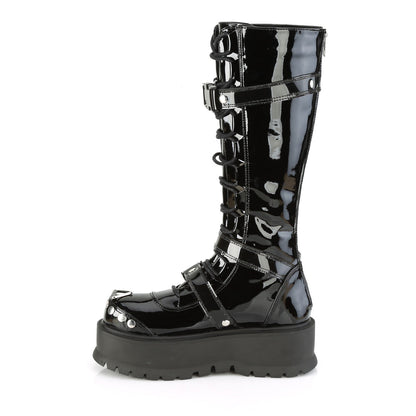 Demonia Cult Exclusive - "Slacker-260" Boots - Black Patent