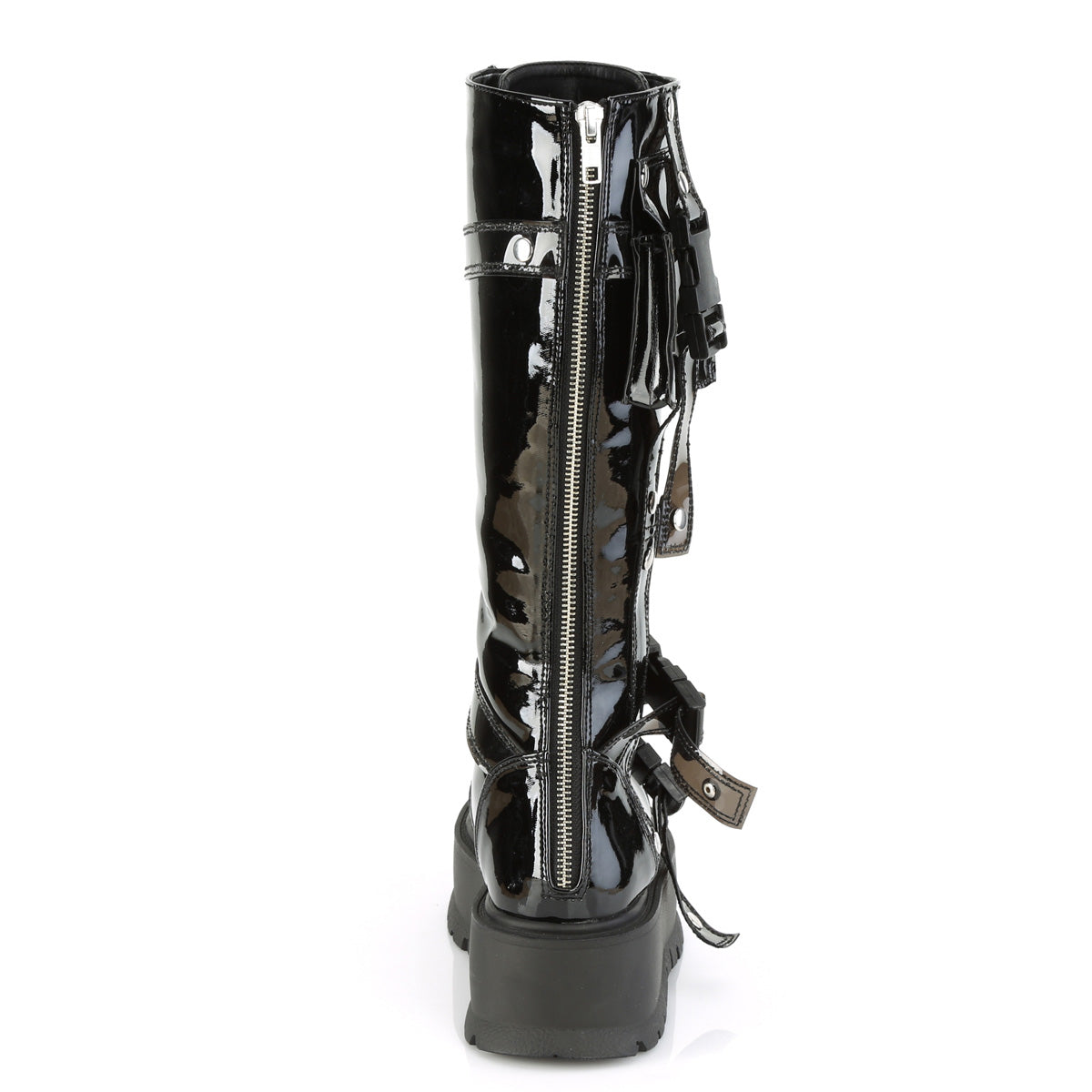 Demonia Cult Exclusive - "Slacker-260" Boots - Black Patent
