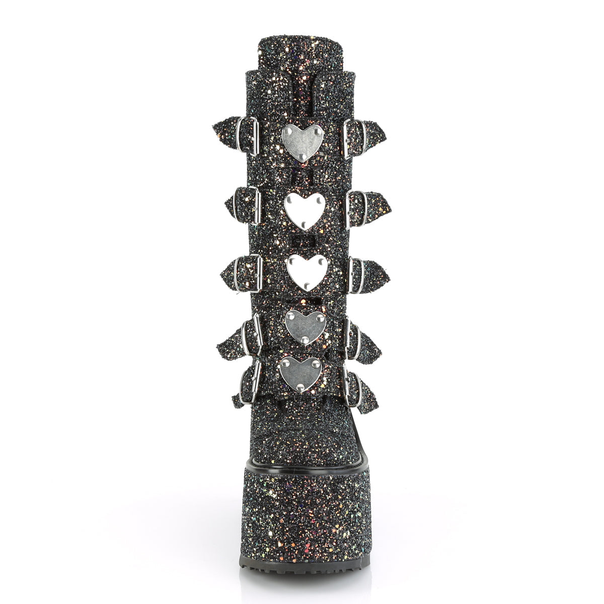 Demonia Cult Top Pick - "Swing-230G" Boots - Black Multi Glitter