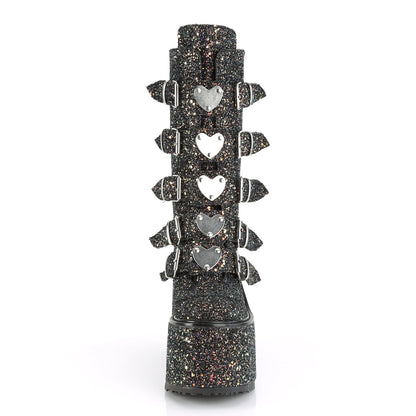 Demonia Cult Top Pick - "Swing-230G" Boots - Black Multi Glitter