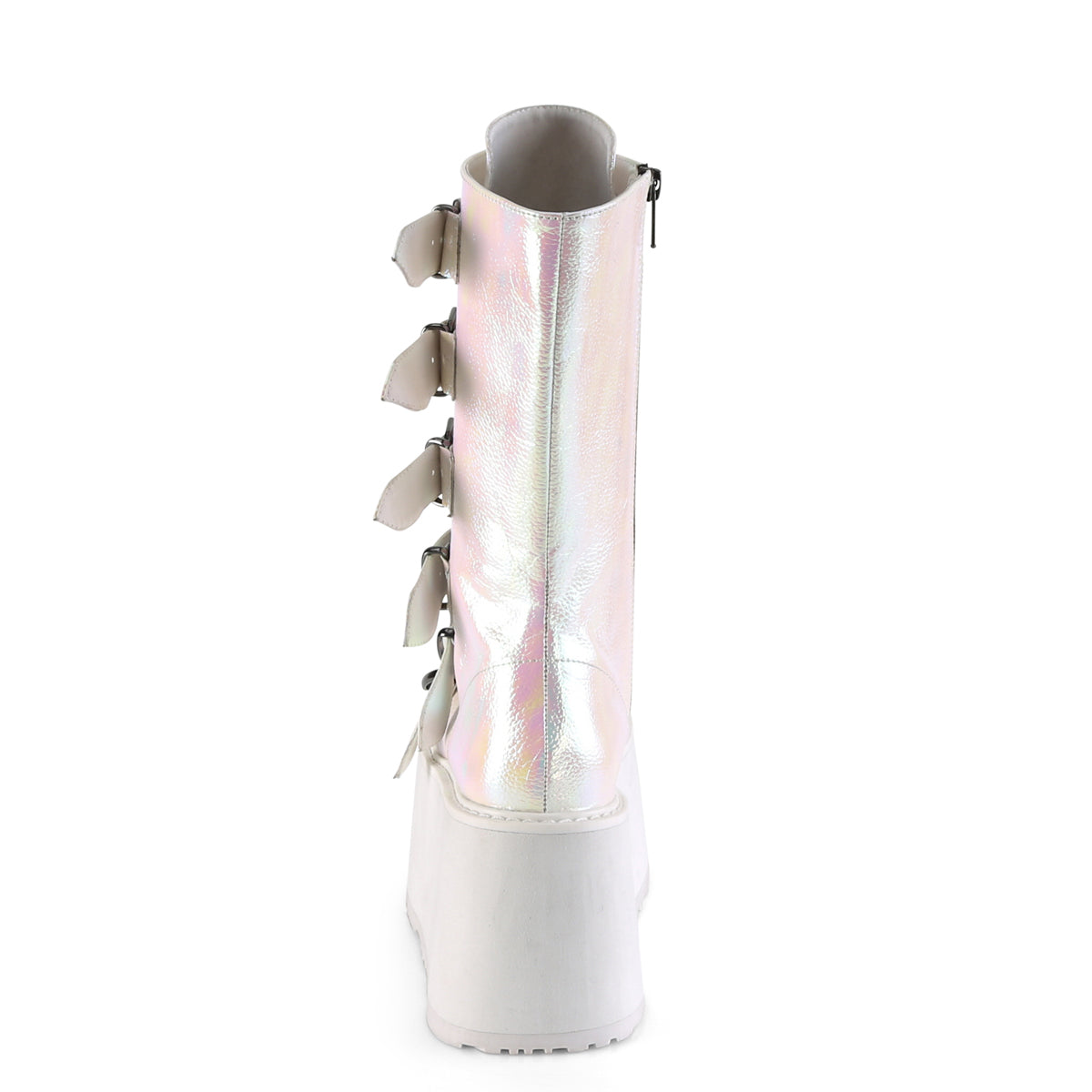 Demonia Cult Signature - "Damned-225" Boots - Pearl Iridescent Vegan Leather