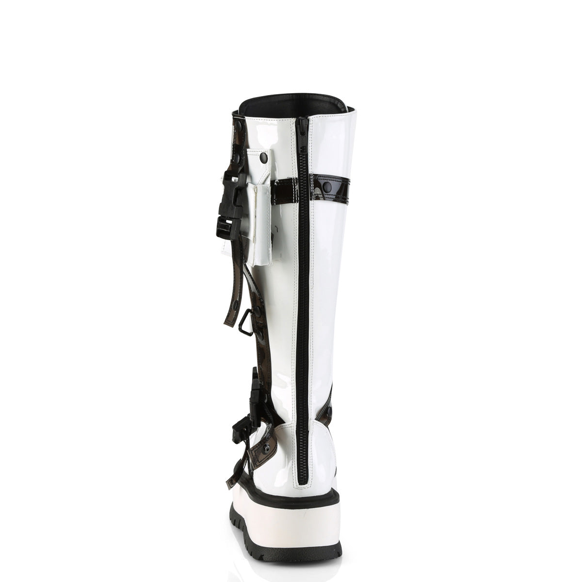 Demonia Cult Recommended - "Slacker-260" Boots - White Patent