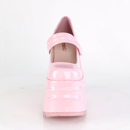 Demonia Cult Sale - "Wave-32" Platforms - Baby Pink Hologram